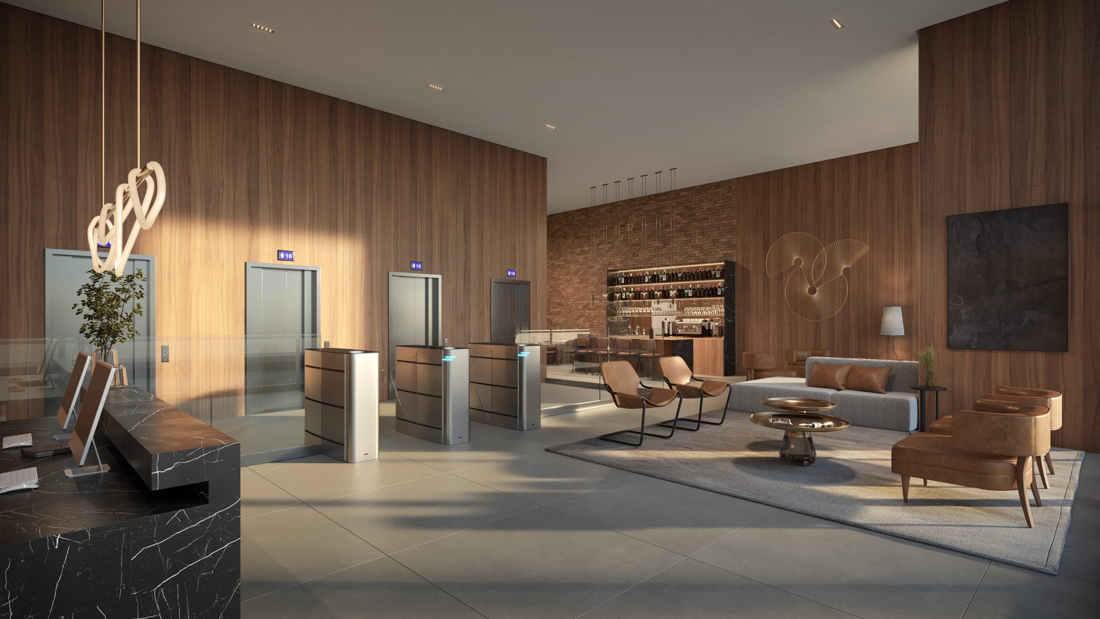 Hall de recepção do Valley Business